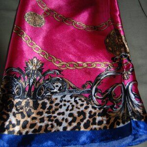 Large square stunning silky scarf